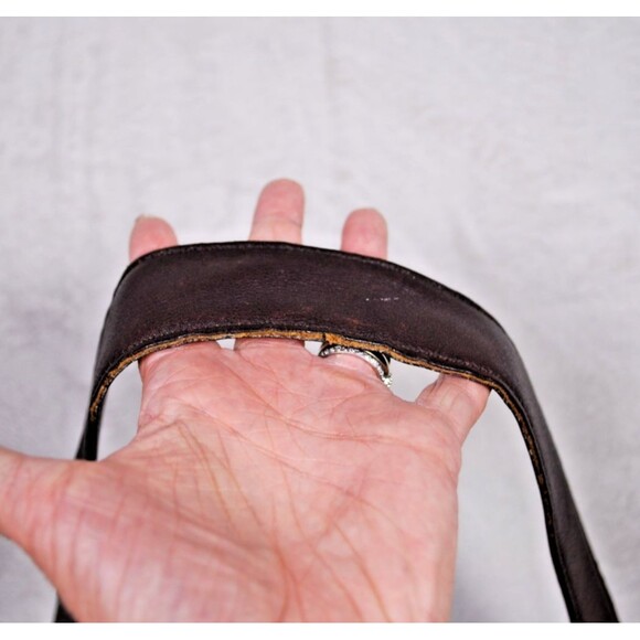 Vintage COACH Slim Legacy #9406 Mahogany Brown Leather Hobo Shoulder Bag 90's - Picture 5 of 12